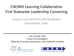 Overview of Results from County Readiness