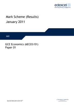 Mark scheme - Unit 3 (6EC03) - January 2011