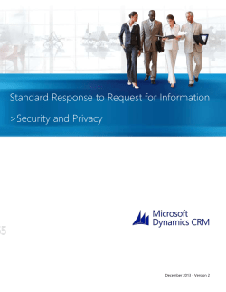 How Microsoft Dynamics CRM Online Is Delivered