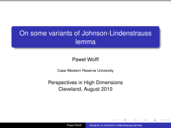 On some variants of Johnson-Lindenstrauss lemma