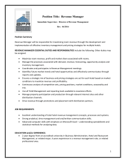 Corporate Revenue Manager