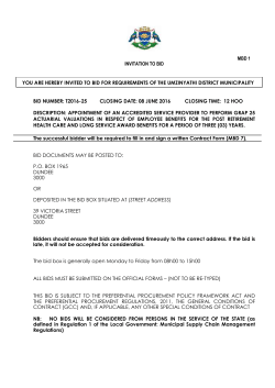 tender document for t2016