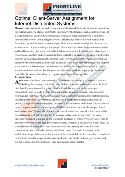 Optimal Client-Server Assignment for Internet Distributed Systems