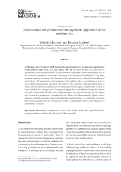 Social choice and groundwater management: application
