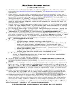 the High Desert Farmers Market Vendor Requirements form