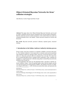 Object-Oriented Bayesian Networks for firms` collusion strategies