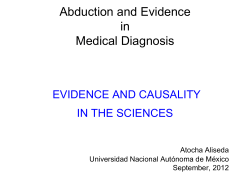 Abduction and Evidence in Medical Diagnosis