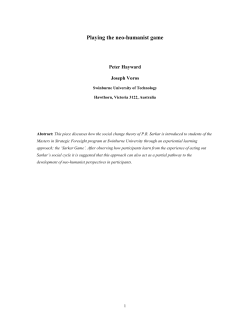 playing the neohumanist game