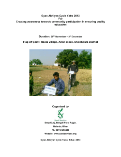 Gyan Abhiyan Cycle Yatra 2013 For Creating awareness towards