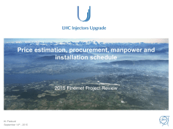 Price estimations, procurements, manpower and