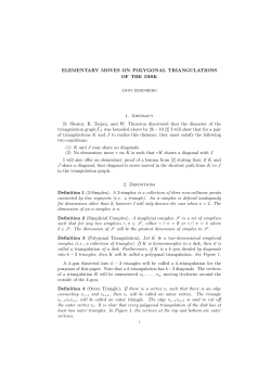 ELEMENTARY MOVES ON POLYGONAL TRIANGULATIONS OF