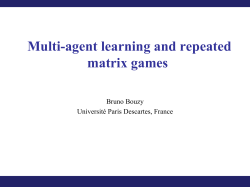 Multi-agent learning and repeated matrix games