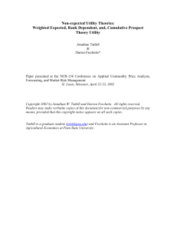 Non-expected Utility Theories: Weighted Expected