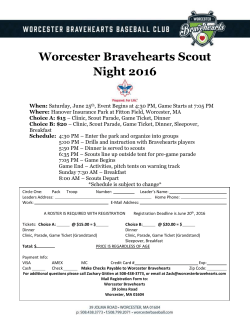 Scout Night Registration Form 2016