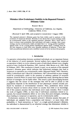 Mistakes Allow Evolutionary Stability in the Repeated