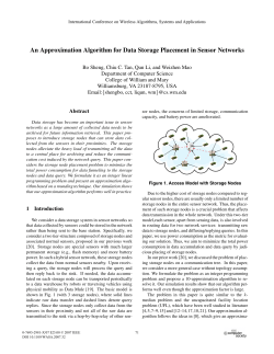 An Approximation Algorithm for Data Storage Placement in Sensor