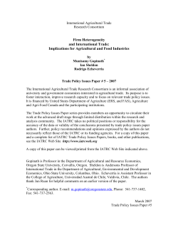 Firm Heterogeneity and International Trade