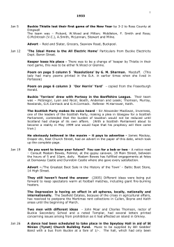 1 1933 Jan 5 Buckie Thistle lost their first game of the New Year by 3