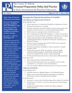 Strategies for National Associations to Consider