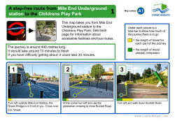 Directions to the Children`s Play Park from Mile End