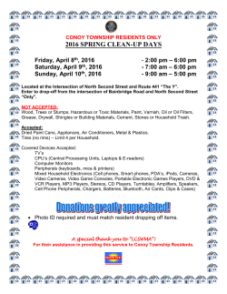 2016 spring clean-up days
