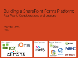Building a SharePoint Forms Platform