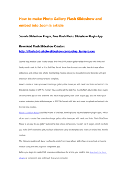 Best Free Joomla slideshow plugin Joomla SWF Flash slide show