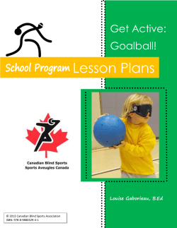 Lesson Plans - Canadian Blind Sports