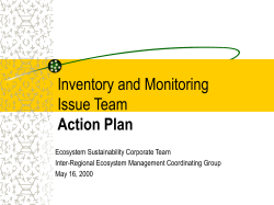 Inventory and Monitoring Issue Team Action Plan