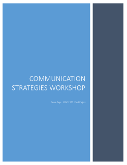 Communication strategies workshop