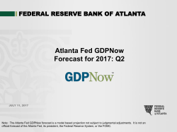 Atlanta Fed GDPNow Forecast for 2017: Q2