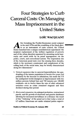 Four Strategies to Curb Carceral Costs: On Managing Mass
