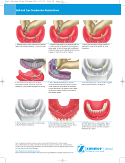 Ball and Cap Overdenture Restorations