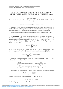 on an integral operator from the zygmund space to the bloch
