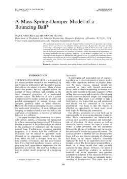 A Mass-Spring-Damper Model of a Bouncing Ball