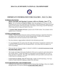 2016 usa jump rope national championship important information for