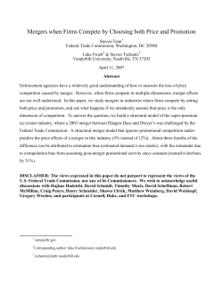 Mergers when Firms Compete by Choosing both Price and Promotion