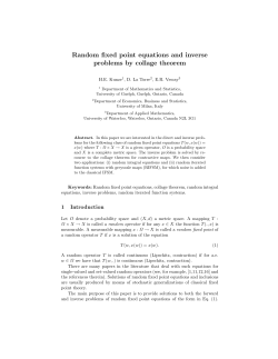 Random fixed point equations and inverse
