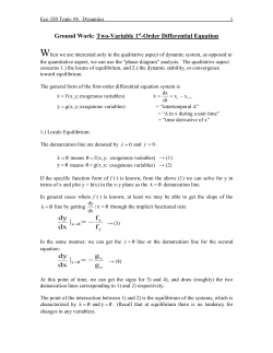 Ground Work: Two-Variable 1st