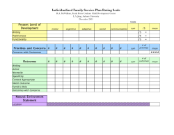 Individualized Family Service Plan Rating Scale