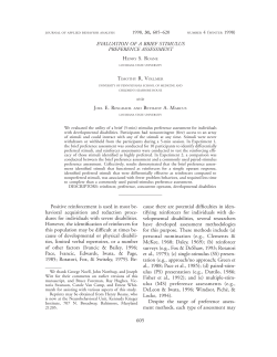 605 EVALUATION OF A BRIEF STIMULUS PREFERENCE