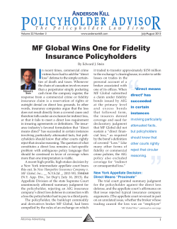 MF Global Wins One for Fidelity Insurance