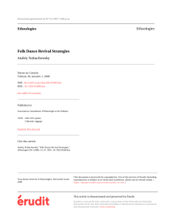 Folk Dance Revival Strategies