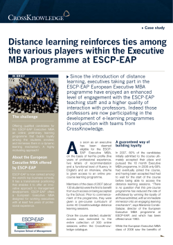 Distance learning reinforces ties among the various players within