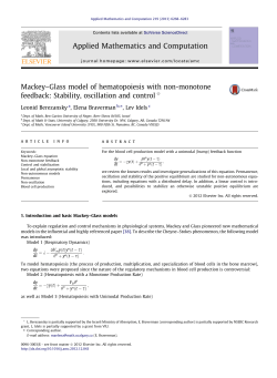 Mackeyв&euro;&ldquo;Glass model of hematopoiesis with non
