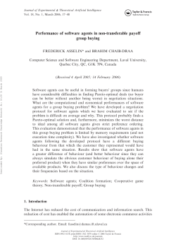 Performance of software agents in non