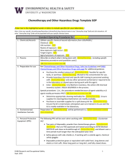 Chemo/Haz Drugs SOP Template - Environmental Health and Safety