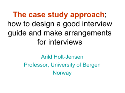 The case study approach - UEF-Wiki