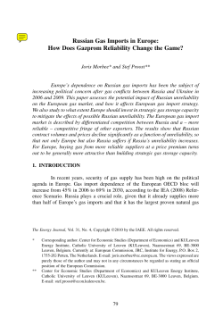 Russian Gas Imports in Europe: How Does Gazprom Reliability