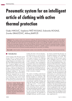 Pneumatic system for an intelligent article of clothing with active